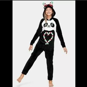 Justice Hooded Panda Christmas Onesie.
